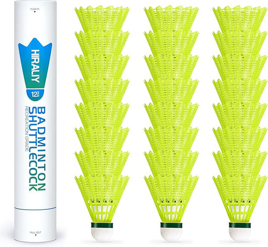 HIRALIY Badminton Birdies,Nylon Badminton Shuttlecocks with Stability Durability for Baseball Batting Practice Training,High Speed Birdie Balls for Backyards Indoor Outdoor Sports Activities
