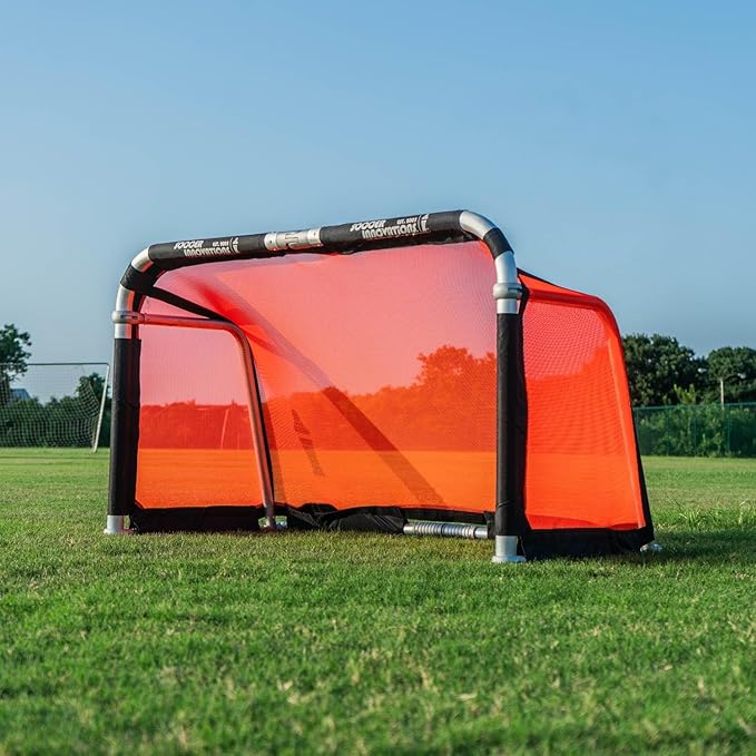 Soccer Innovations QuickFold™ Portable Aluminum Goal (4x2.5), Competition Soccer, Backyard Goal for Practice, Collapsible for Easy Storage, Mini Net