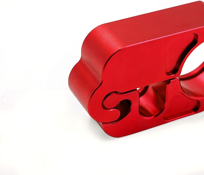 BAIONE Motorcycle Grip Lock Handlebar Throttle Security Lock Anti-Theft Scooters fit for ATV Motorcycles Dirt Street Bike (Red)