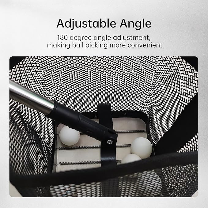 PONGBOT Table Tennis Ball Picker Retractable Ping Pong Ball Collector-Can Store 150+ Balls