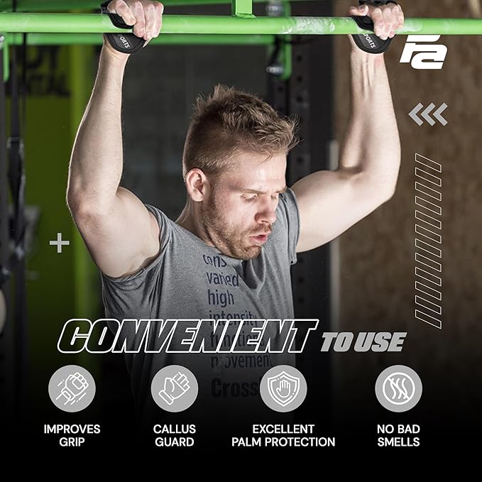 Fit Active Sports Workout Gloves for Gym - Durable Gym Grips, & Grip Pads - Rubber Padding to Avoid Calluses - Suits Men & Women