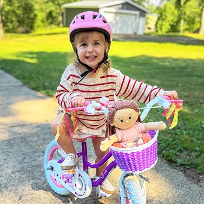 RoyalBaby Girls Bike EZ Bike Stargirl Training Free Balance to Pedal Easy Learning Bicycle, 12-20 Inch for Toddlers & Big Kids.
