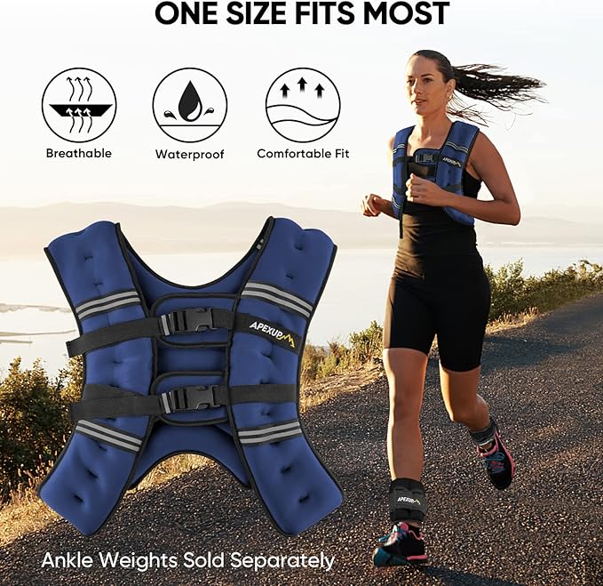 APEXUP Weighted Vest Men Women, Weight Vest for Women Workout Equipment for Strength Training Running
