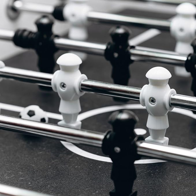 26pcs Foosball Replacement Players, Foosball Table Parts Set Accessories, Soccer Men Player Set, Plastic Replacement Parts for Football Table (13 Black, 13 White)