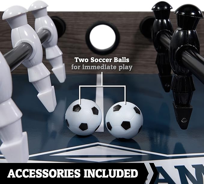 Hall of Games Foosball Tables Multiple Styles, Soccer with Durable & Stylish Designs with Tabletop Sports Soccer Balls, Perfect for Family Game Rooms
