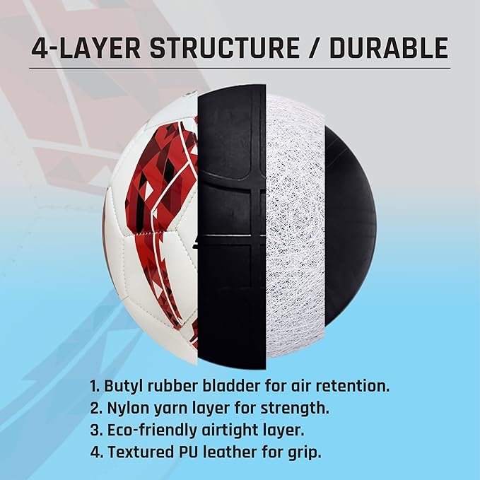 Almos Classic 32 Soccer Ball – for Club Match, Training, Match Performance, Indoor & Outdoor Soccer, Suitable for Grass & Astro | 32 Panel | for Youth & Adult Soccer Players |