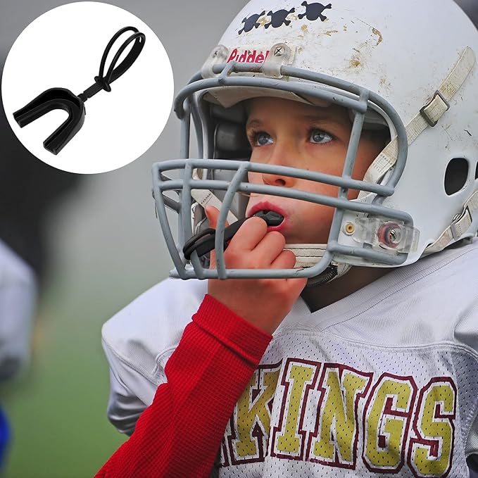 Dunzy 20 Pcs Strapped Mouth Guard Football Sports Mouthguard No Boil Mouthguard Adult Youth Football Mouthpiece Mouth Protector for Boxing Lacrosse Hockey Taekwondo