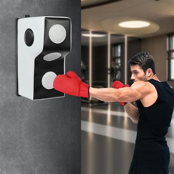 Wall Mount Boxing Pad Uppercut Punching Bag Target Pad, Wall Punching Bag Upgraded Boxing Training, Target Sponge with Mounting Brackets, Uppercut Boxing Bag for Bedroom, Gym