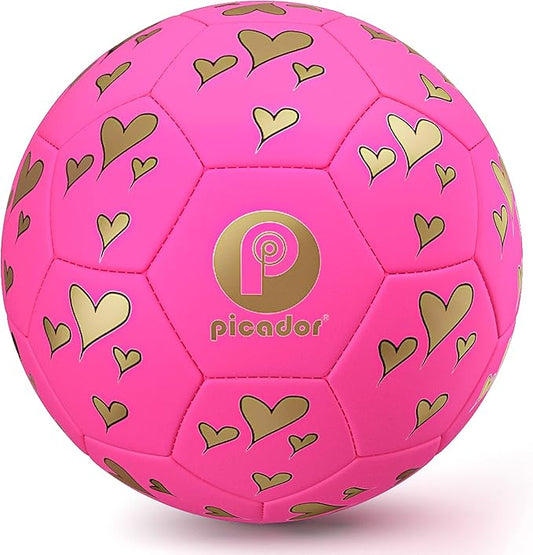 Soccer Ball Size 3, Size 4 - Kids Aged 3-5 6-8 8-12 Outdoors Sports Training Playing Ball Set with Pump Teens Girls Boys Back to School Gift