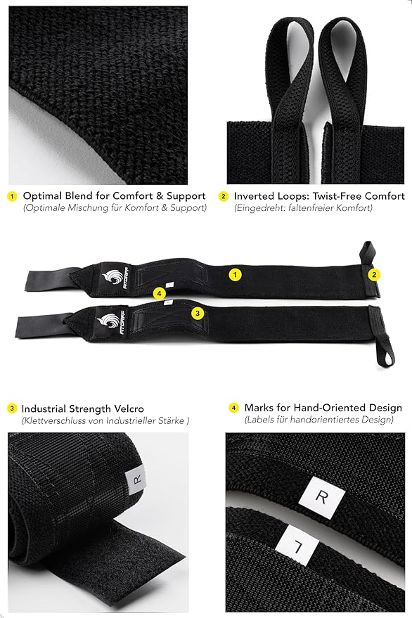 Fitgriff® Lifting Straps & Wrist Wraps (Bundle) Superior Support for Weightlifting & Gym Workouts - for Men and Women