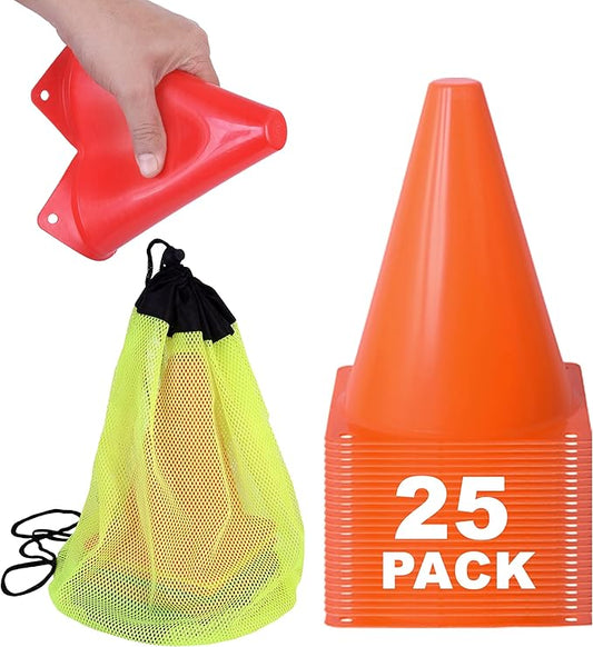 Cones for Sports Training, 7 Inches Tall & Visible, Durable and Easy to Handle Sports Cones, Ideal for All Kinds of Training Cones Activities and Field Practice Sport