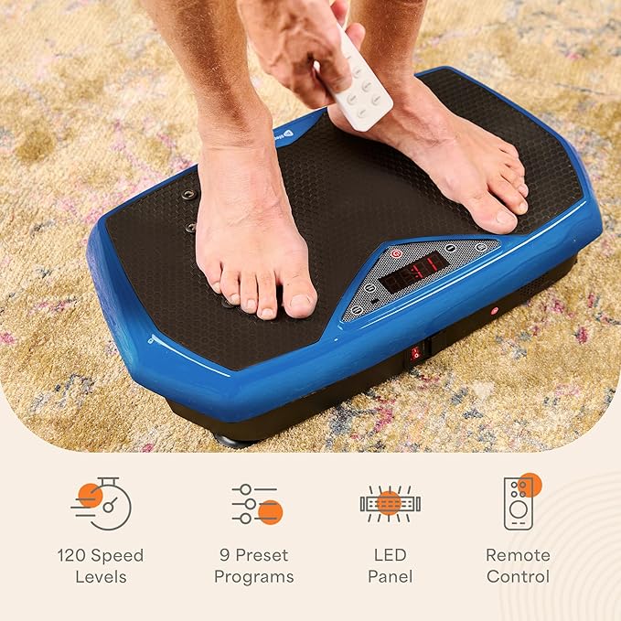 Lifepro Vibration Plate Exercise Machine with Magnetic Acupoints - Full Body Vibration Platform for Beginners and Recovery - Ideal Lymphatic Drainage Massager for Muscle Toning and Overall Fitness