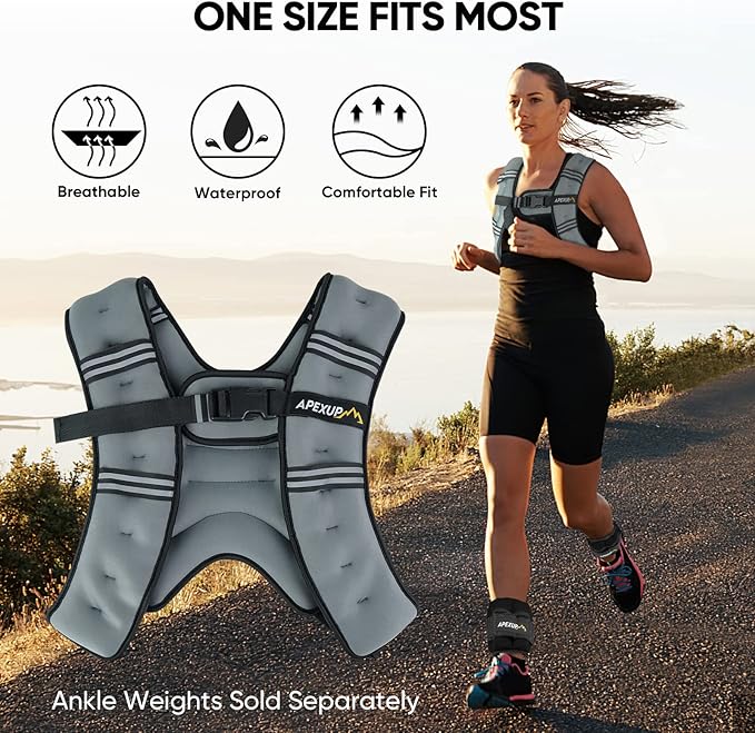 APEXUP Weighted Vest Men Women, Weight Vest for Women Workout Equipment for Strength Training Running
