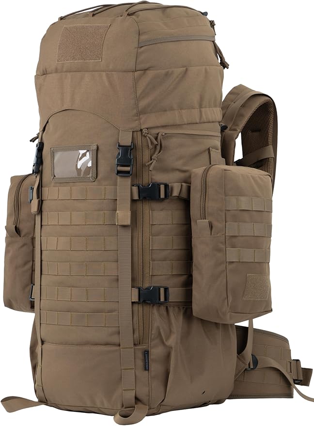 75L Tactical Backpack with Internal Frame, MOLLE, and Hydration System
