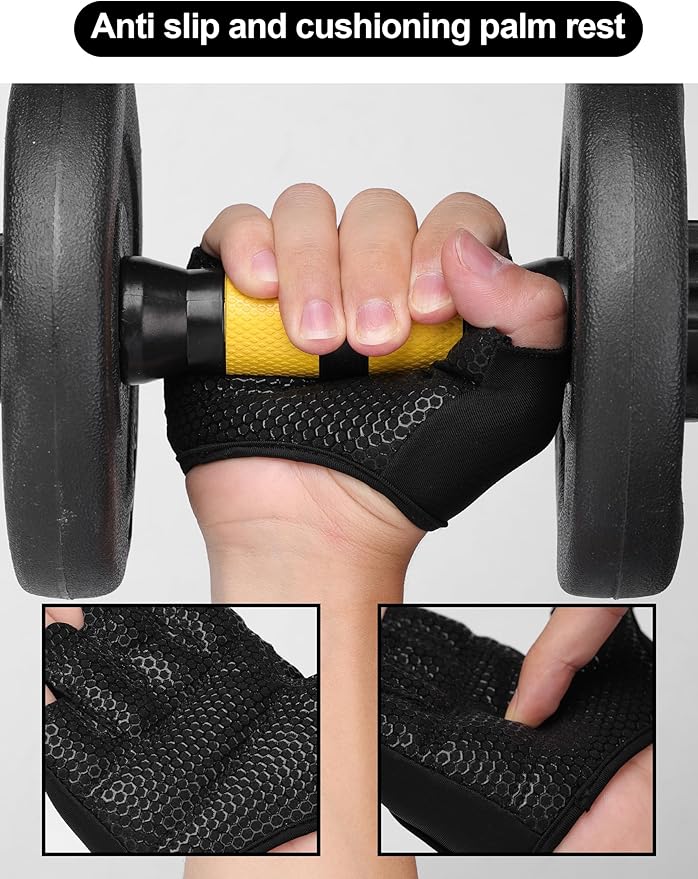 KUTOOK Weight Lifting Gloves for Women Gym Workout Gloves with Palm Protection & Extra Grip Breathable Exercise Gloves for Men Fitness