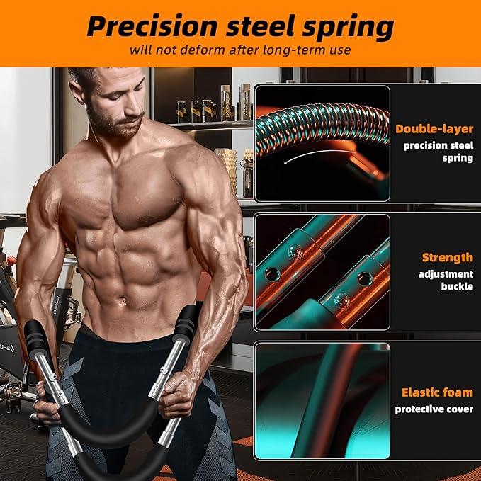 Twister Arm Trainer, Women's arms, Men's Chest, Shoulder and Forearm Muscle Training Fitness Equipment, Portable Spring Resistance Home Fitness Equipment
