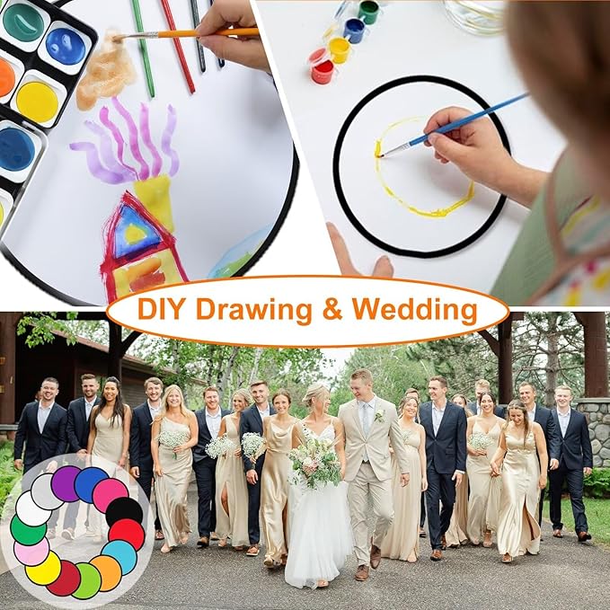 20PCS Foldable Flying Disc Fans with Bags, 9.8'' DIY Handheld Black Egde Fabric Folding Fan for Outdoor Game Activities Birthday Party Favors Gifts, Green