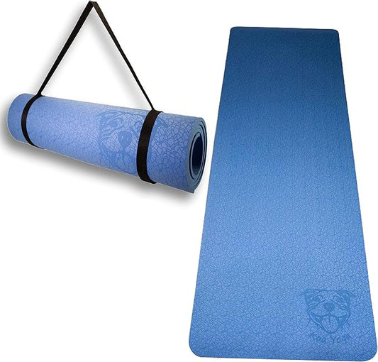 Koa Yoga Mat Essential TPE, Latex-free, Eco-friendly, Non-toxic, Non-slip, thick mat 6' x 2' x 8mm and a Donation to Charity