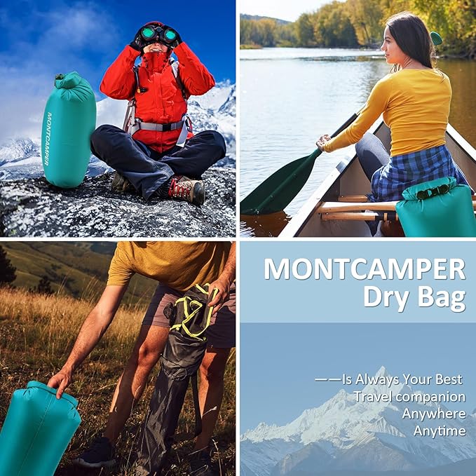 Waterproof Dry Bag-Large capacity Storage Sack for Outdoor Adventures-Enhanced 30D Nylon Waterproof Fabric-Float on Water-Keep Luggage Dry and Organized(10L/Turquoise blue)