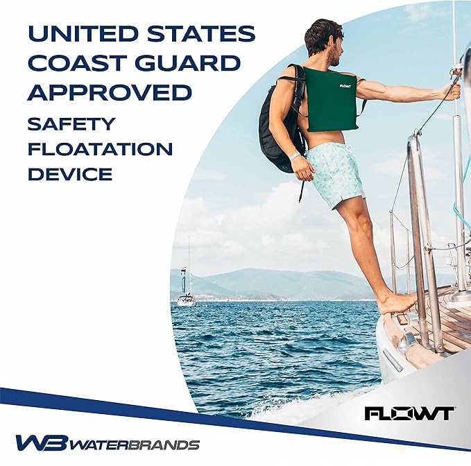Flowt Boat Seat Cushion and Throw Cushion for Boat Safety – USCG Approved Type IV, Life Cushion for Boat, Durable, Comfortable Boat Seat Cushions for Kayaks, Paddle Board, Canoe and Boating - Green