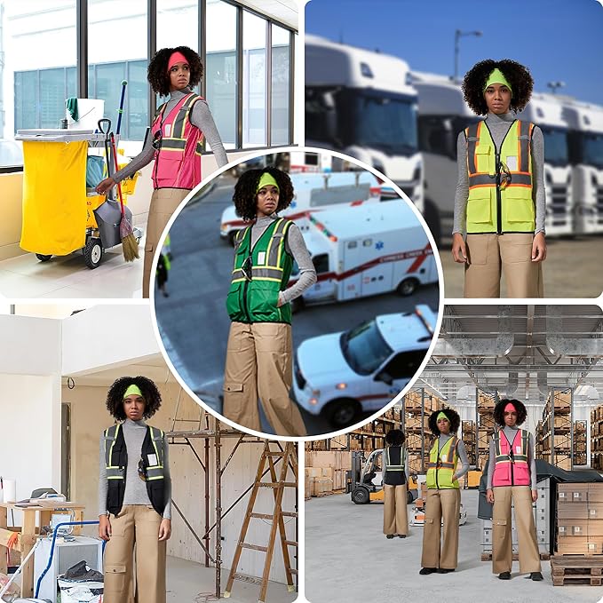 AYKRM 11 color Ladies High Vis Reflective Safety Vest for Women