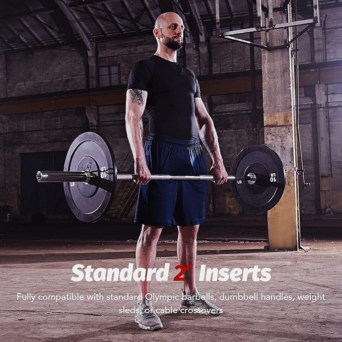 ZELUS Weight Plate Set(190LB), High Bounce Bumper Plates Set with 2-inch Hole. Ideal for Weightlifting and Strength Training in Home & Gym