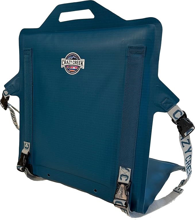 Crazy Creek Canoe Chair IV for Kayaking, Fishing, Camping & More, Detachable for Off The Boat Use, 250 LBS Weight Capacity, Adjustable Straps, Water-Resistant, Forest Green (Aleutian Blue)