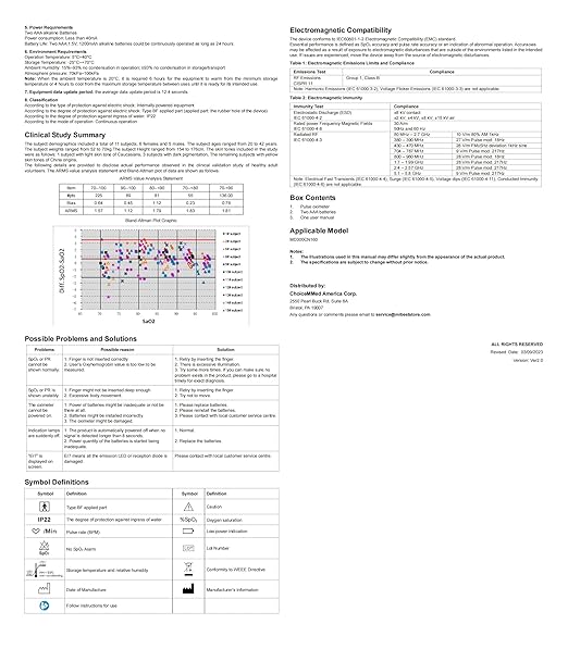 Mibest CN160 Fingertip Pulse Oximeter Blood Oxygen Saturation Monitor with Batteries Included (Black)
