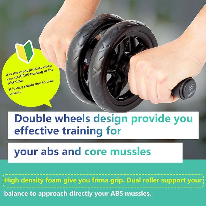 Ab Roller Wheel workout for Abdominal Core Strength training home gym fitness Equipment, Exercise Wheel for Men Women