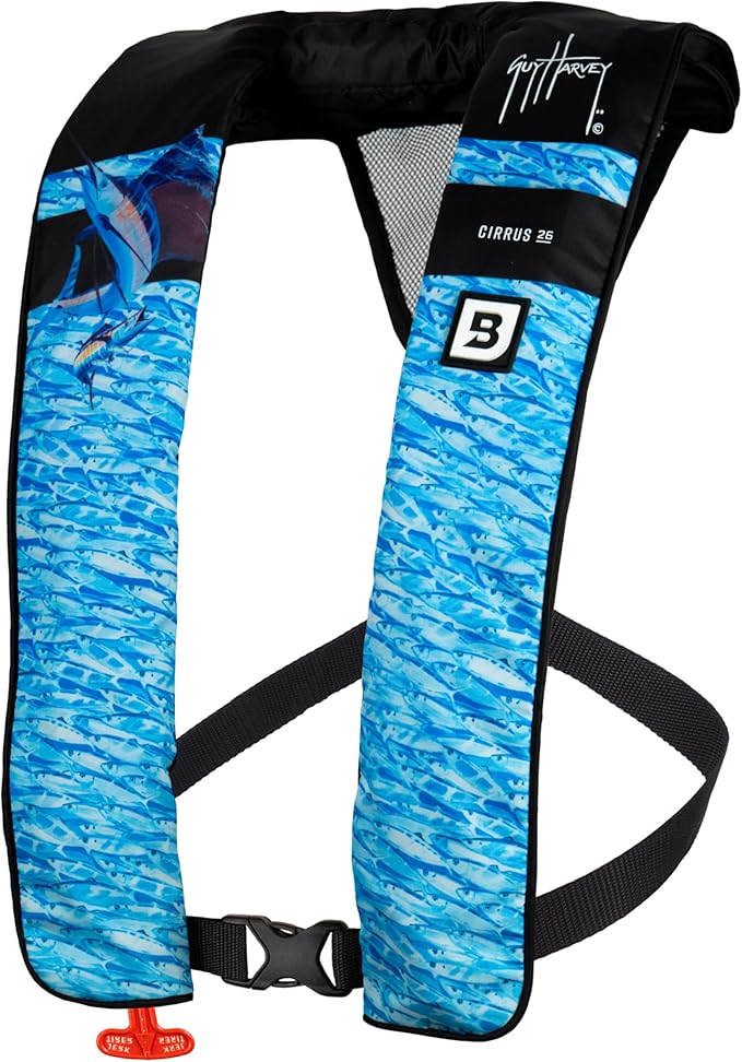 BLUESTORM Cirrus26 Inflatable PFD Life Jackets for Adults | US Coast Guard Approved Automatic Life Vest w/Manual Override Convertibility