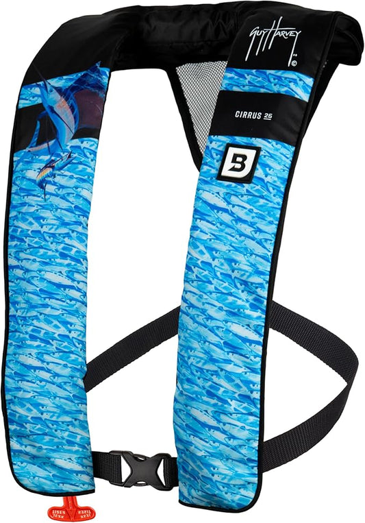 BLUESTORM Cirrus26 Inflatable PFD Life Jackets for Adults | US Coast Guard Approved Automatic Life Vest w/Manual Override Convertibility