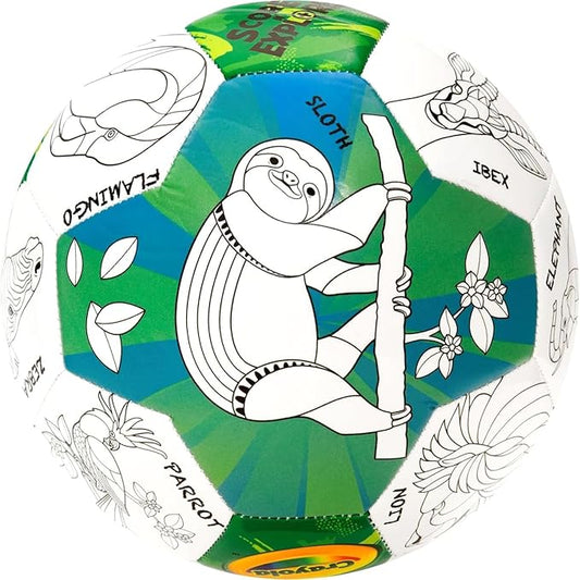 Crayola Score N’ Explore Officially Licensed 5” Color Ball, Interactive Coloring Soccer Ball for Kids, Fun Learning Toy Activity Ball