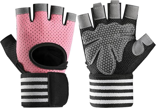 Workout Gloves for Men Workout Gloves Women, Wristband Weight Lifting Glove Breathable, Silicone Anti-Slip Weightlifting Glove Gym Accessories