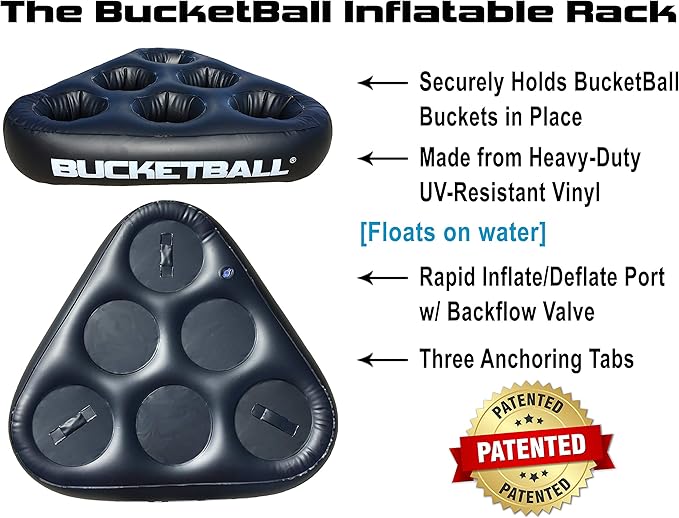 BucketBall | Team Color Edition | Party Pack (Orange/Silver): Original Yard Pong Game: Best Camping, Beach, Lawn, Outdoor, Family, Adult, Tailgate, Jumbo, Giant Game