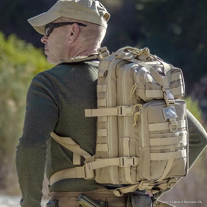 MAXPEDITION Falcon-II Backpack, 23L Tactical Backpack, Survival Pack, Bug Out Bag, MOLLE Go Bag for EDC, 0513