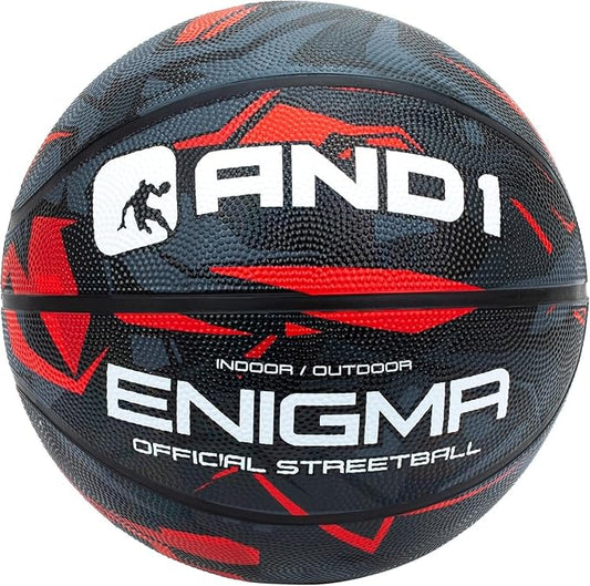 AND1 Enigma Basketball - Streetball for Indoor and Outdoor Use, Deep Channel Construction and Durability