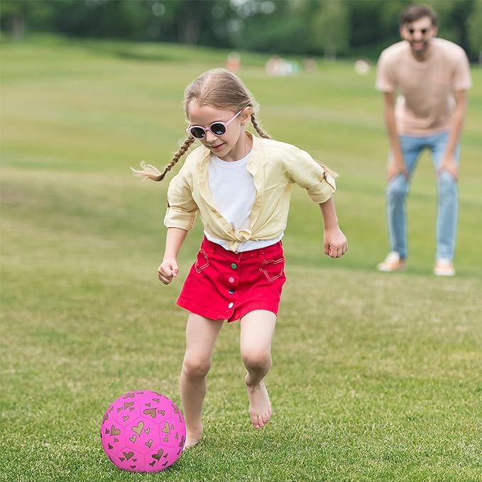 Soccer Ball Size 3, Size 4 - Kids Aged 3-5 6-8 8-12 Outdoors Sports Training Playing Ball Set with Pump Teens Girls Boys Back to School Gift