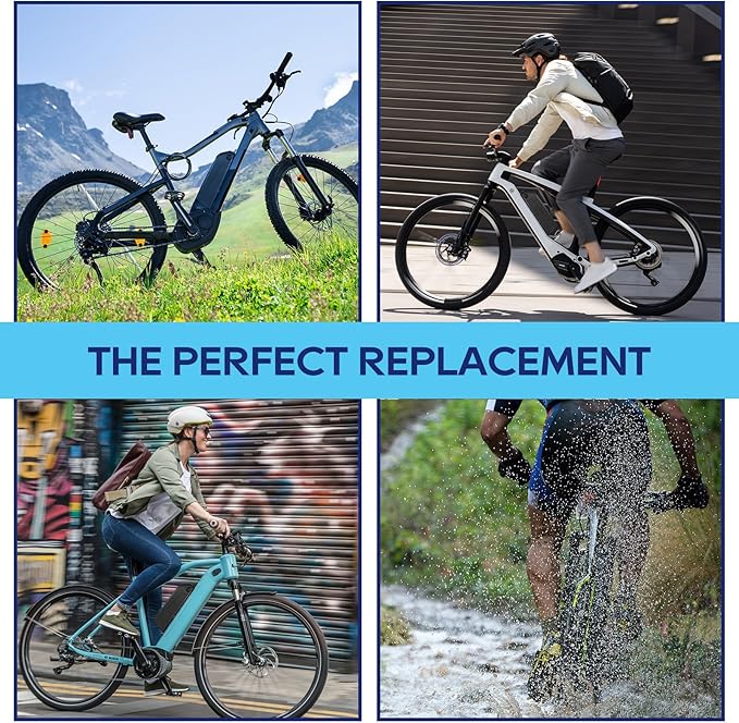 UAZ 36V 48V 52V Ebike Battery 4 Pin 10Ah 15Ah 20Ah Electric Bike Battery with 40A BMS Safe Lock, Led Indicator Light, for 200-1500W Motor Tricycle, Mountain Bicycle Batteries (48V15AH-4PIN)