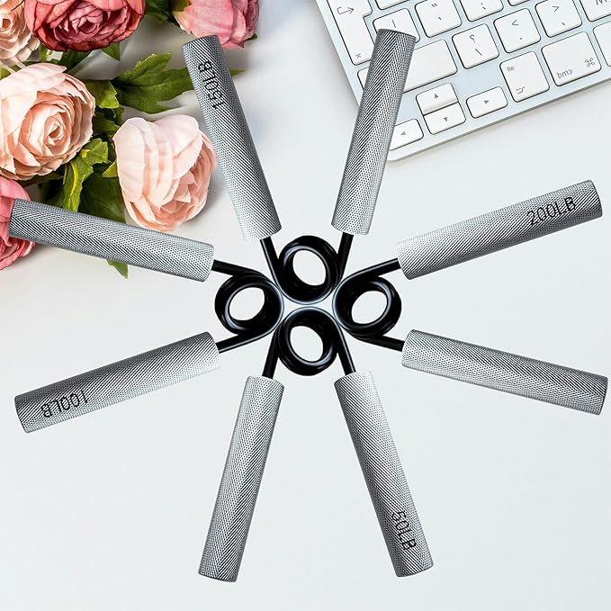 Grip Strength Trainer, Metal Non-Slip Grip,Heavy Duty Grip Strengthener,Wrist Forearm and Hand Exerciser