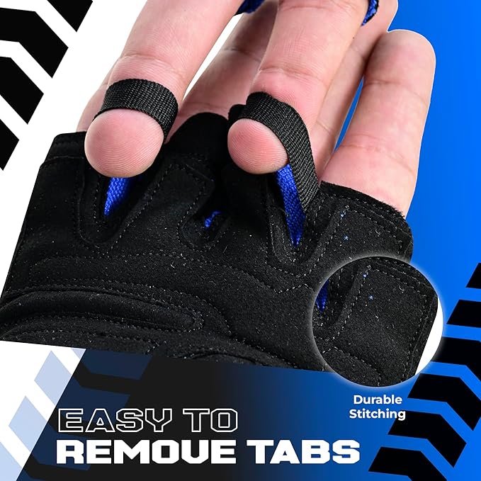 Weight Lifting Gym Gloves for Men & Women, Workout Exercise Gloves with Wrist Support & Anti-Slip Palm for Hanging, Rowing, Pullups, Bodybuilding, Powerlifting & Calisthenics