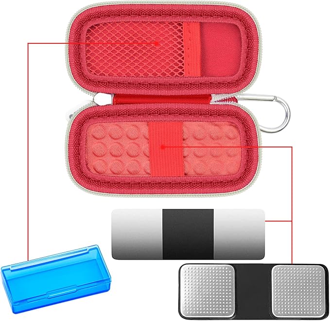 Heart Monitor Case Compatible with AliveCor Kardia Mobile ECG/for KardiaMobile 6L for Apple and Android Device - CASE ONLY (Red)