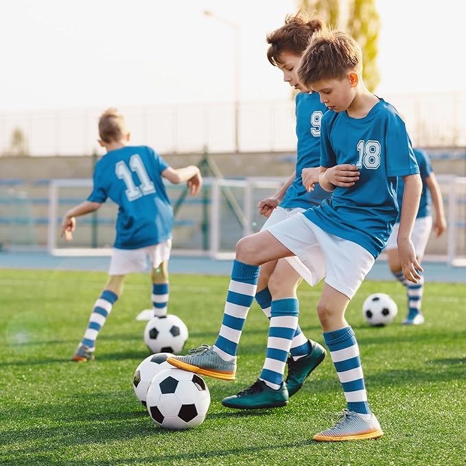 6 Pack Operation Deflated Christmas Soccer Ball with Pump for Child,Items Bulk Deals Soccer Balls,Classic Soccer Balls with Mesh Sport Bag Pump Needle for Shoebox Gift Fillers Charity Donations