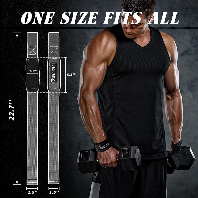 Lifting Straps, Lifting Wrist Straps for Weightlifting, Weightlifting Straps with Padded Neoprene, Gym Straps for Strength Training, Bodybuilding, Weight Lifting Straps for Men and Women