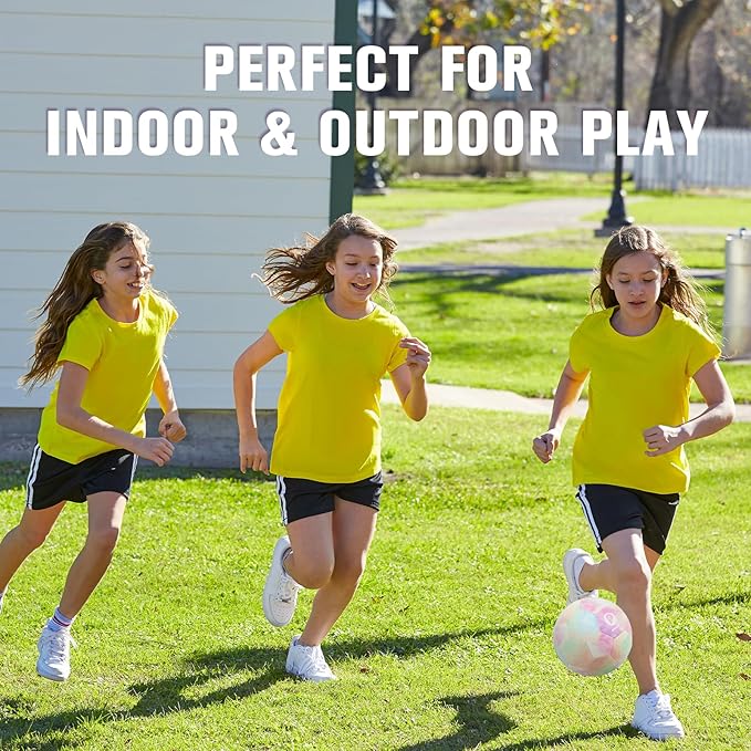 Size 4 Soccer Ball, Kids Soccer Balls for Girls Boys Youth Children Training Backyard School Indoor Outdoor Ball with Pump Gift