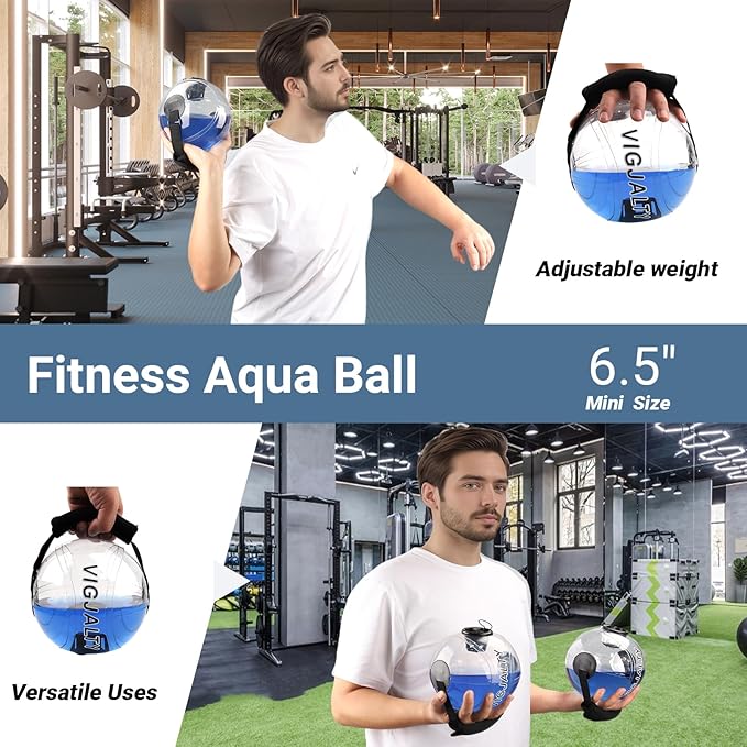 Heavy Duty Adjustable Aqua Bag - Durable Water Filled Training Aqua Bags for Strength Core & Full Body Workouts - Portable Fitness Equipment - Home Gym Outdoor Water Weights Sandbag Alternative