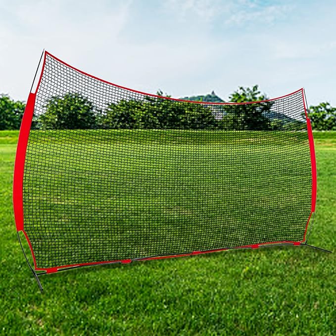 portable Portable Backstop Barrier Netting - multi-Sport lacrosse soccer basketball tennis protective screen with Carry Bag