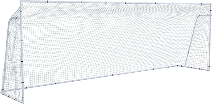 Vallerta® Official Size Steel Soccer Goal. Heavy Duty Frame w/Net. Tournament, Regulation Size. Professional Portable Practice Training Aid.