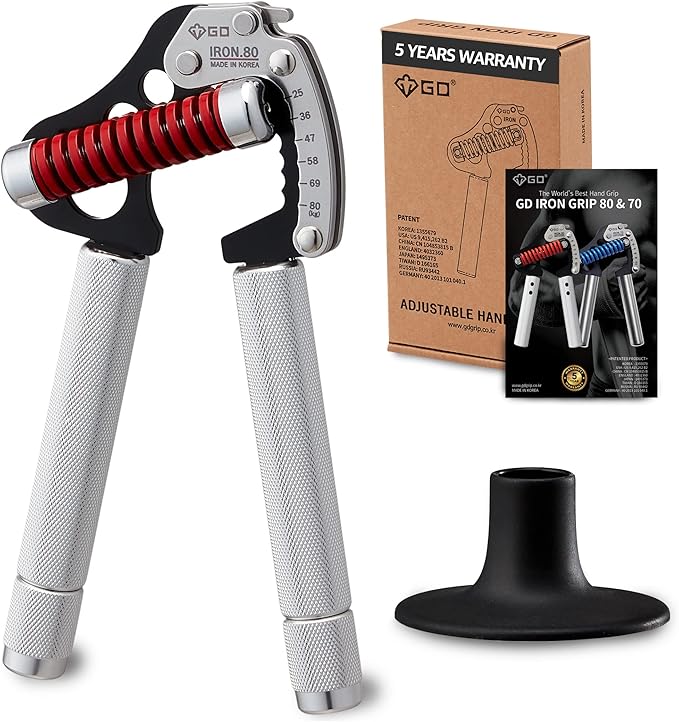 GD IRON GRIP Grip Strength Trainer Adjustable Hand Gripper Strengthener Hand Grip Exerciser Wrist Strengtheners Silent & Durable – Forearm, Finger & Hand Strength Training for Athletes, Climbers & Rehabilitation