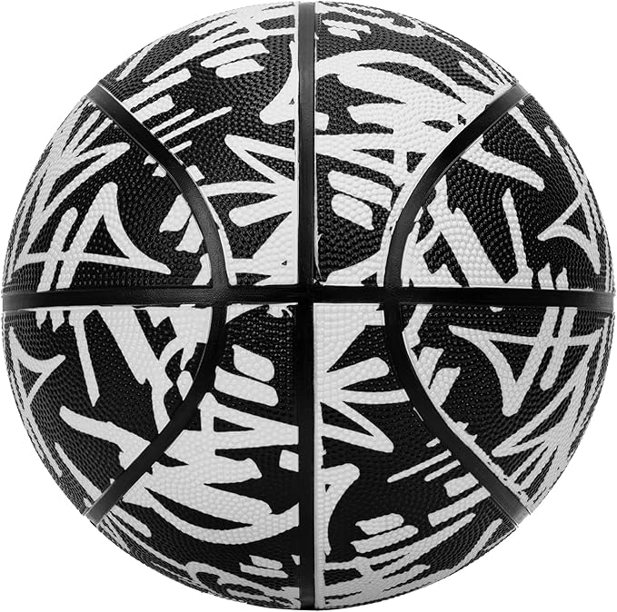 AND1 Fantom Graffiti Rubber Basketball - Streetball for Indoor and Outdoor Use, Deep Channel Construction and Durability