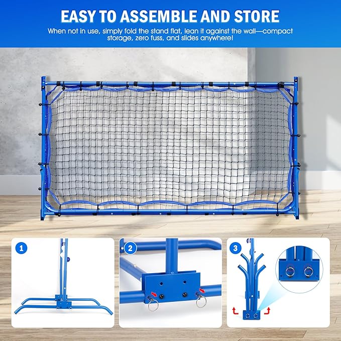 Pickleball Practice Rebounder Net for Dink Volley Solo Training Equipment, 7.9FT or 6FT 2in1 Mini Pickleball Net Portable Trainer for Outdoor Driveway Backyard Indoor Garage, Easy Setup & Storage